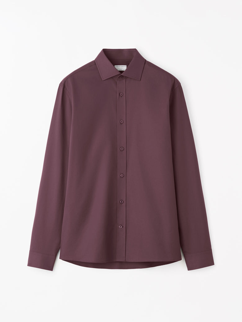 Adley C Cotton Twill Shirt - Purple