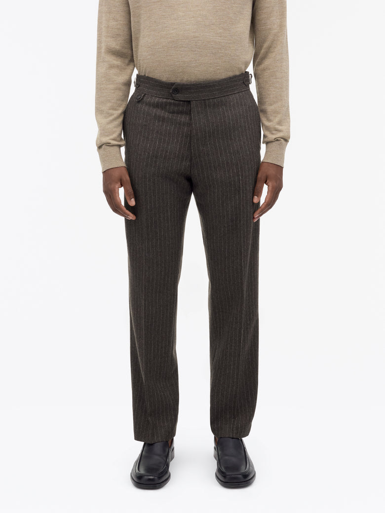 Tenuta Brushed Wool Trousers - Green