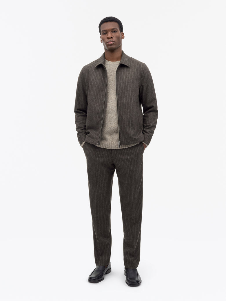 Tenuta Brushed Wool Trousers - Green
