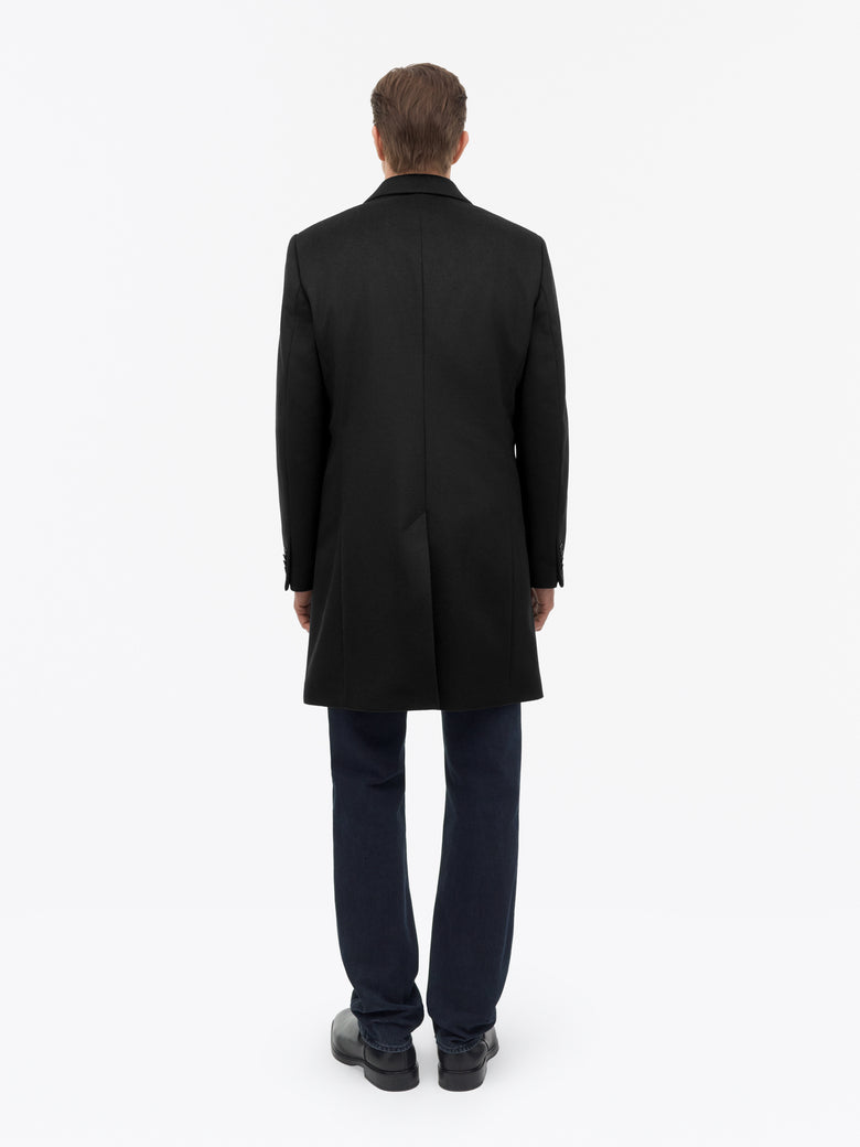 Finnan Wool Cashmere Coat - Black