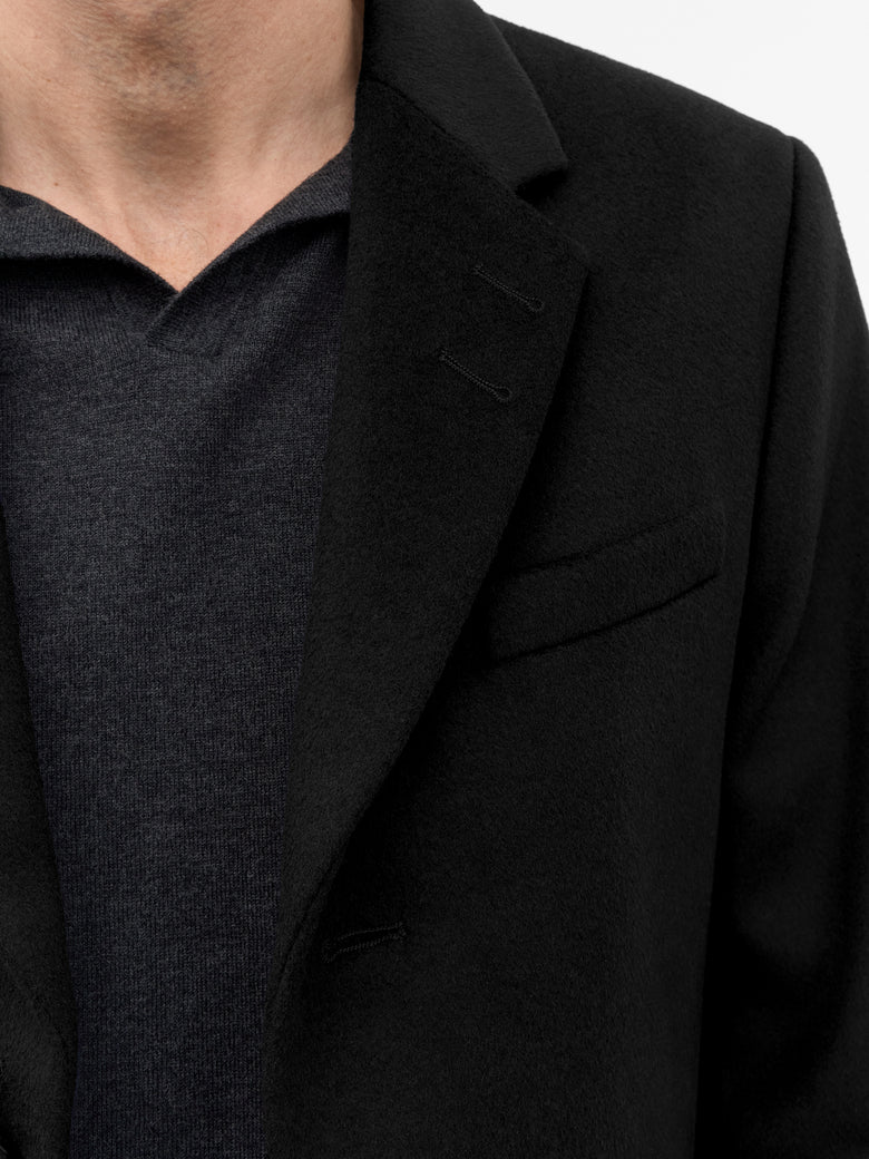 Finnan Wool Cashmere Coat - Black