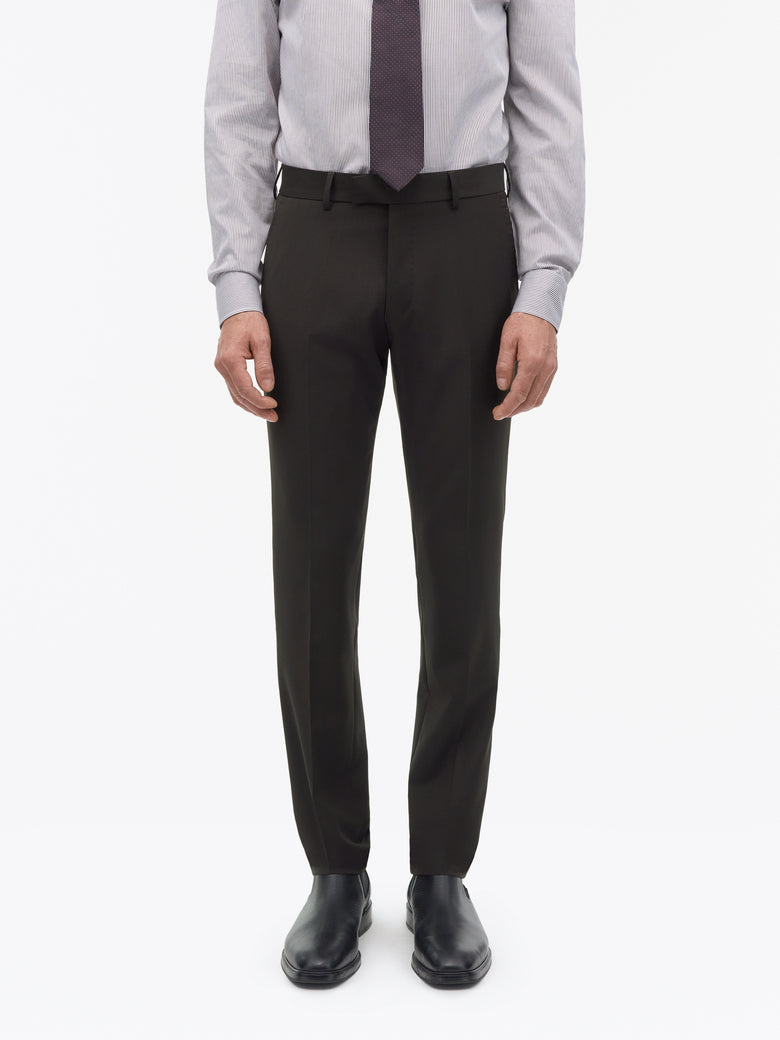 Tenuta RWS Slim-Fit Wool Trousers -  Dark Brown