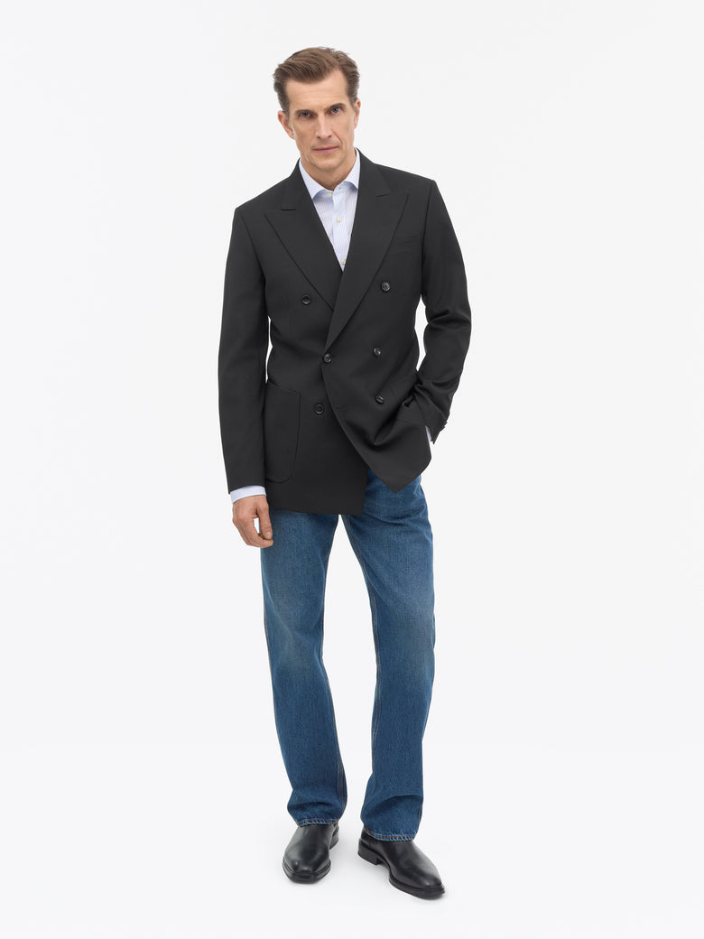 Joachim Double-Breasted Jacket - Black
