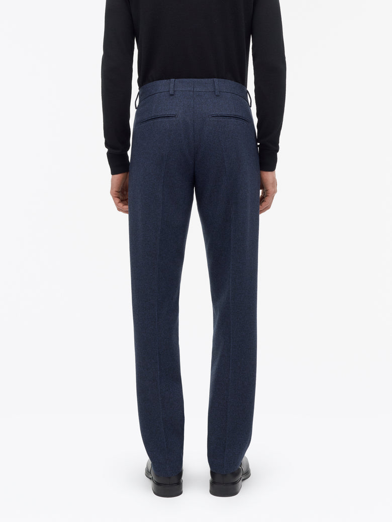 Tense Brushed Micro Wool Trousers - Dark Blue