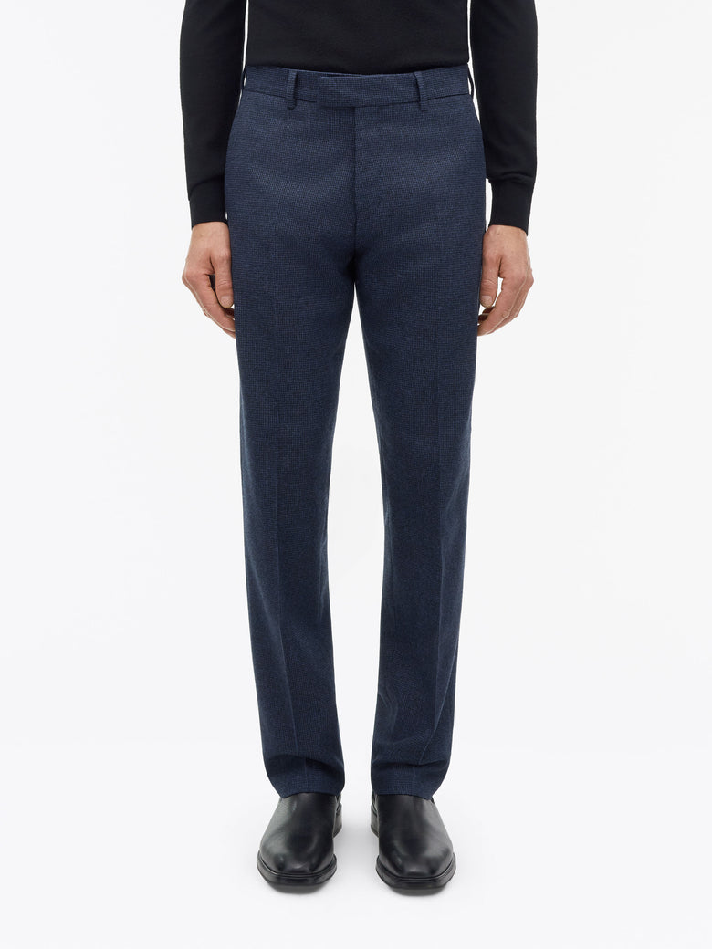 Tense Brushed Micro Wool Trousers - Dark Blue