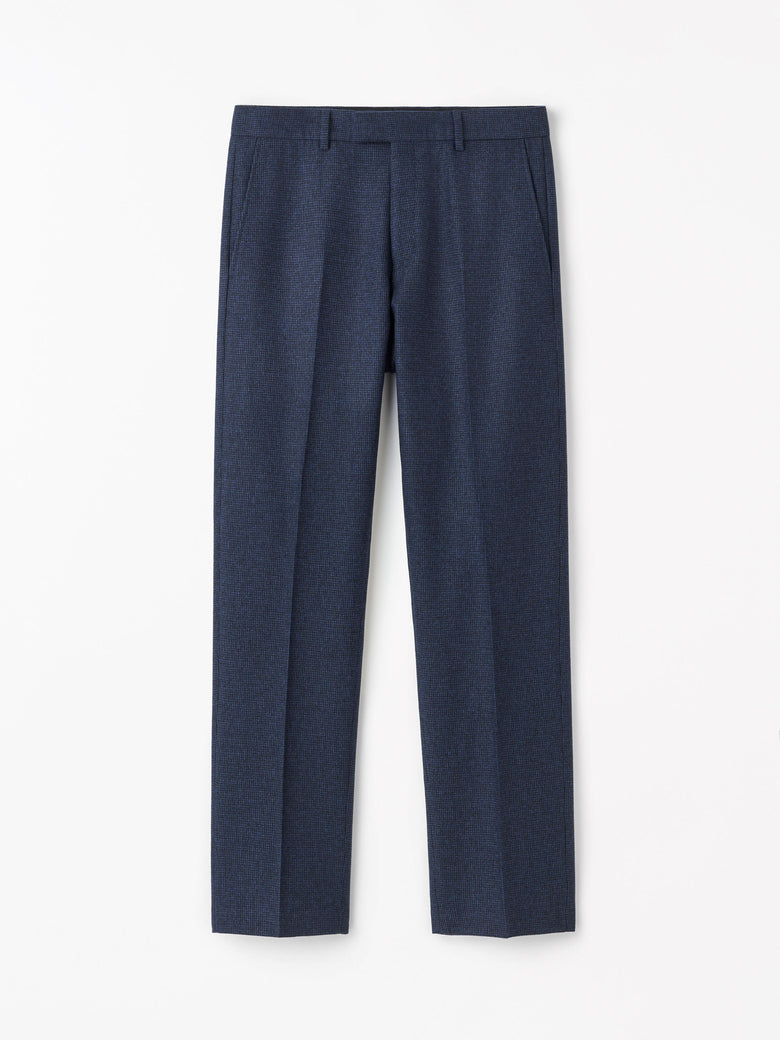 Tense Brushed Micro Wool Trousers - Dark Blue