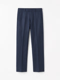 Tense Brushed Micro Wool Trousers - Dark Blue