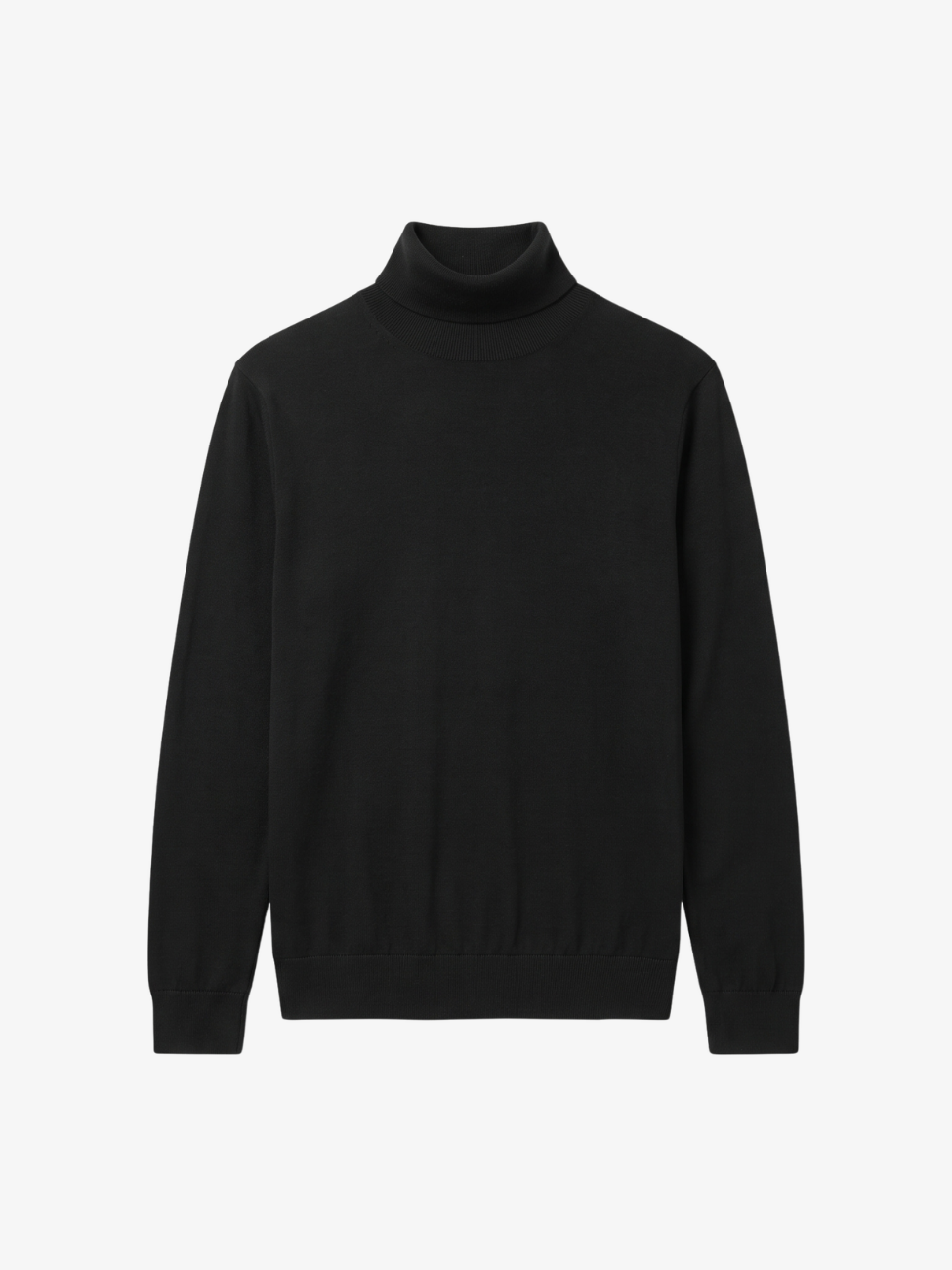 Extra Fine Merino Wool Turtleneck - Black