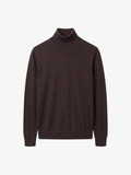 Extra Fine Merino Wool Turtleneck - Brown