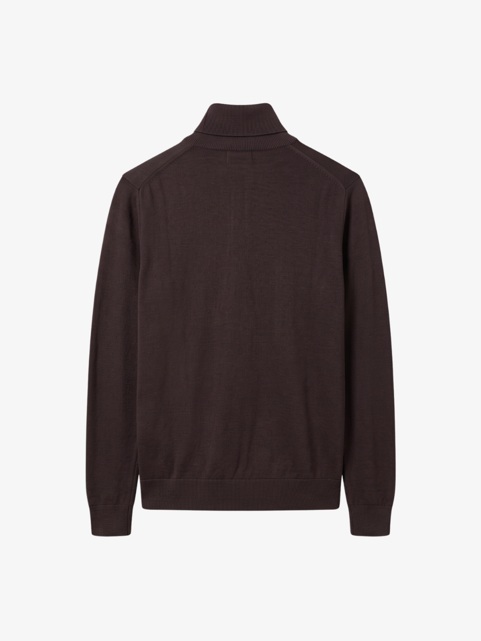 Extra Fine Merino Wool Turtleneck - Brown