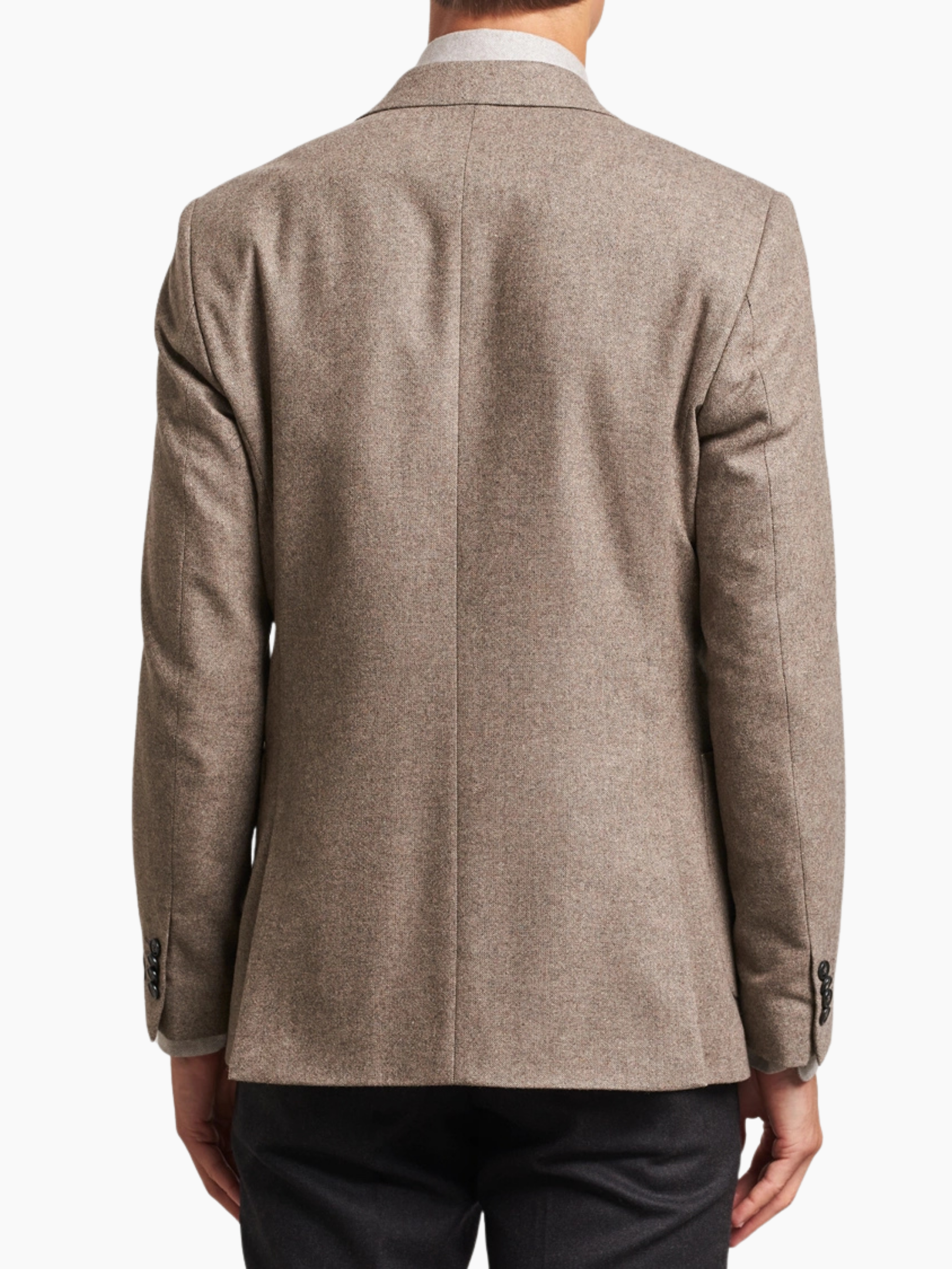 JUSTIN P Wool Blazer Jacket - BURLYWOOD