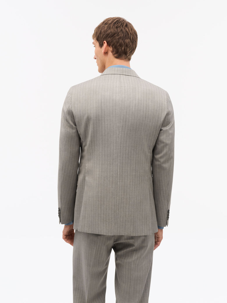 Veste en laine rayée Ease - Terre cuite