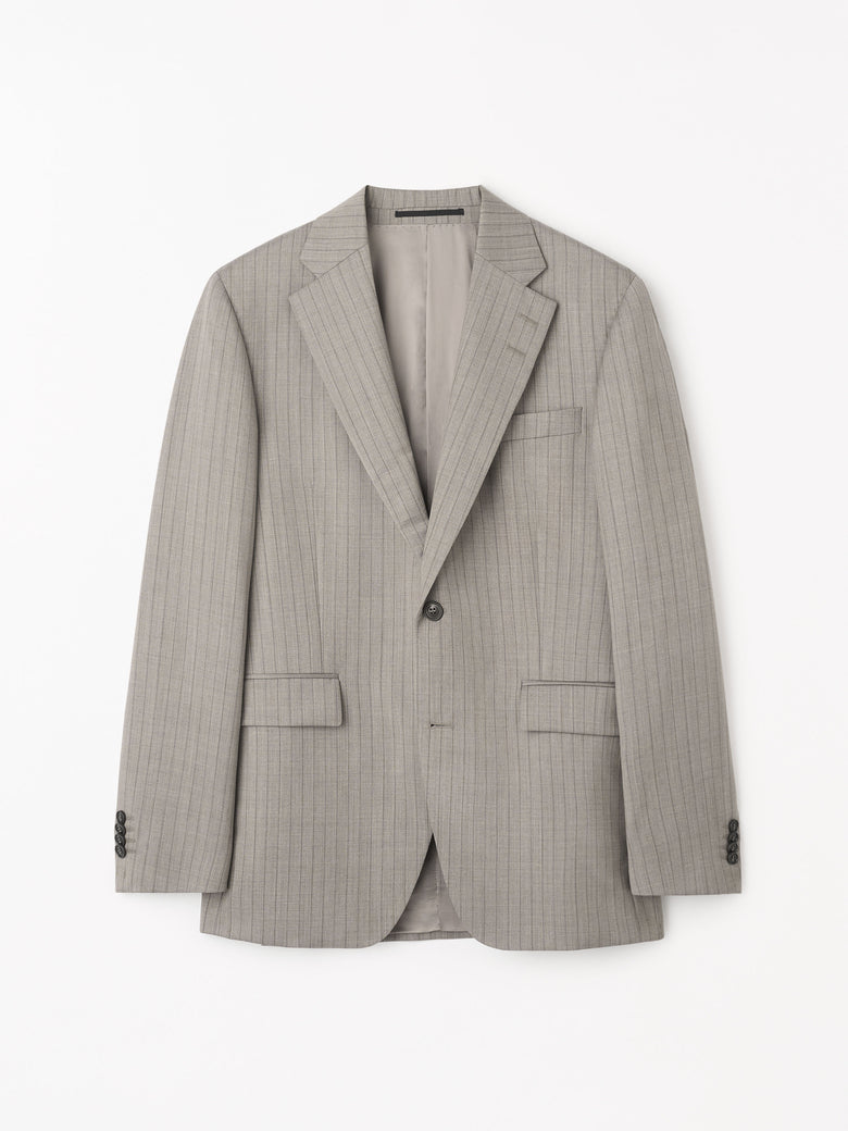 Veste en laine rayée Ease - Terre cuite