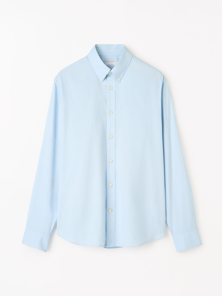 Bjorn Relaxed Fit Cotton Shirt - Light Blue