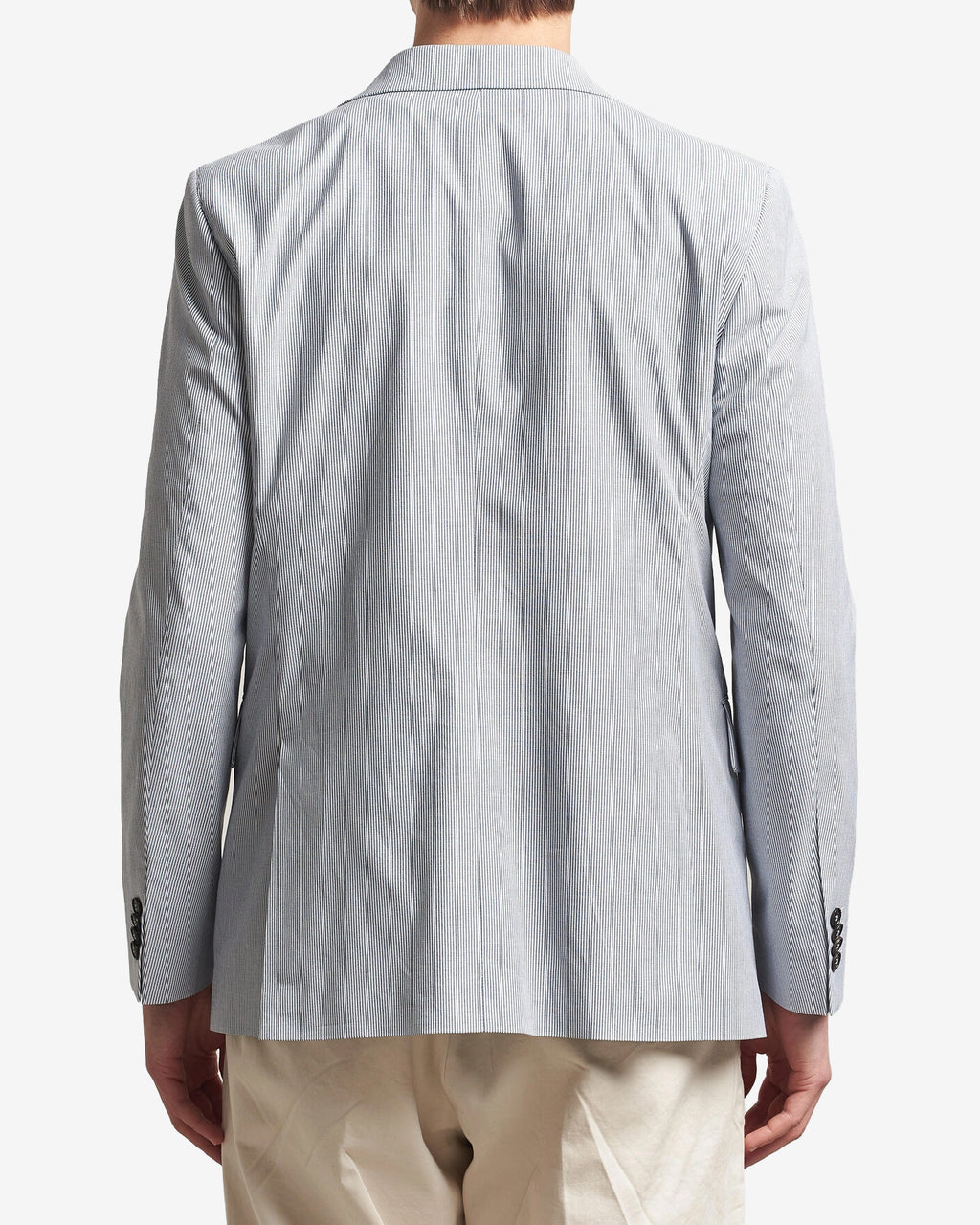 Blazer croisé en coton léger - Bleu orage