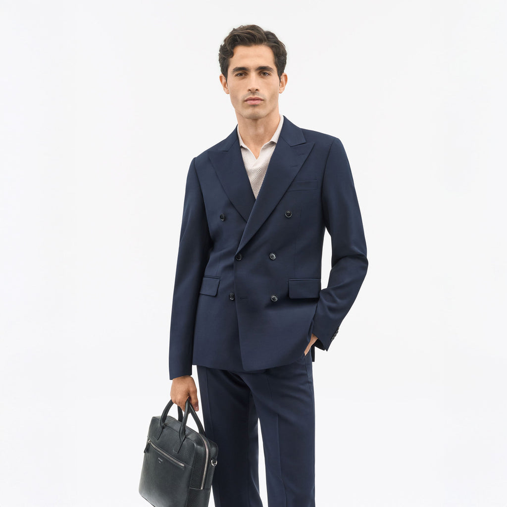 Ease Double-Breasted Jacket - Light Ink