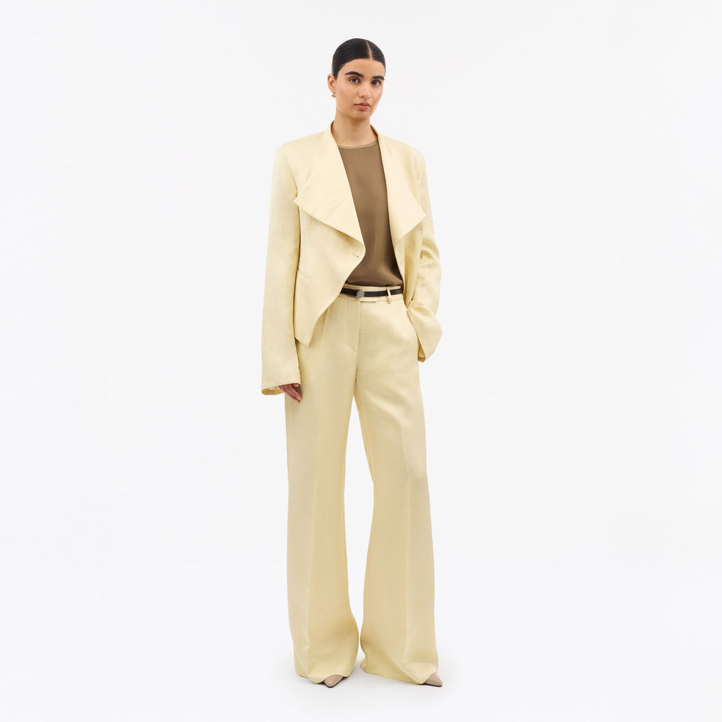 Hedvi Flared Trousers - Buttermilk Scotch Yellow