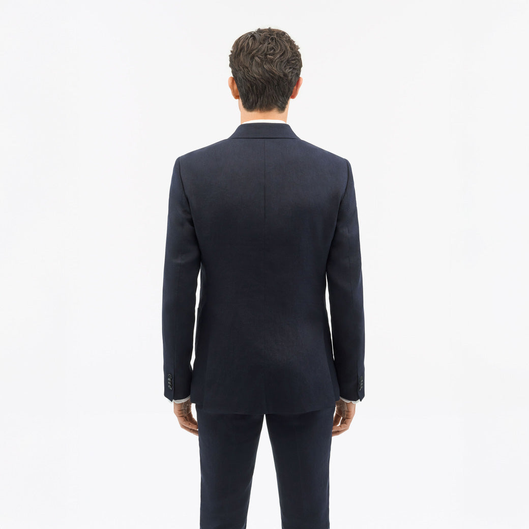 Joachim Double-Breasted Linen Jacket - Midnight Blue