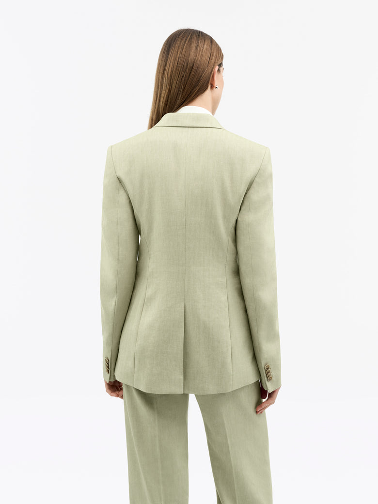 Veste Narina en lin et laine - Sage Sagesse