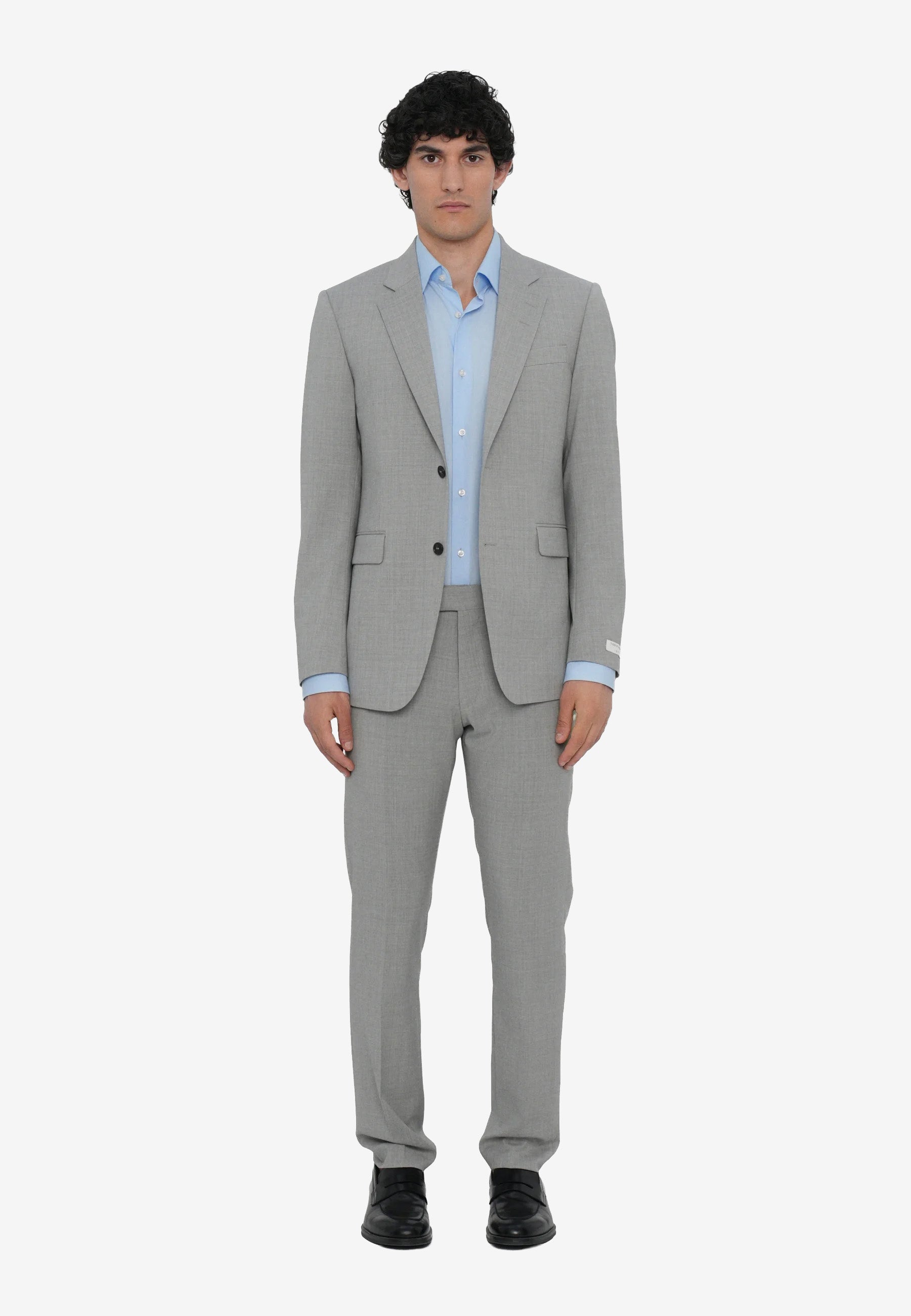 Justin Wool Travel Suit - Med Grey Mel