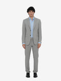 Costume de voyage Justin en laine - Gris moyen chiné