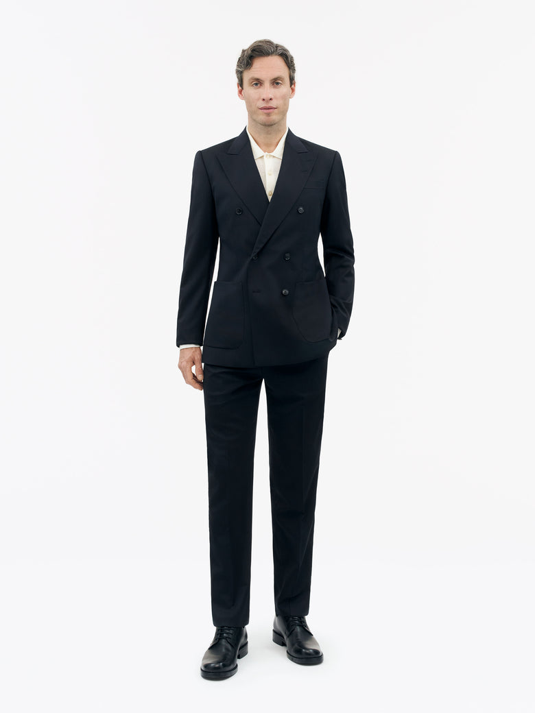 Joachim Double-Breasted Jacket - Dark Ink
