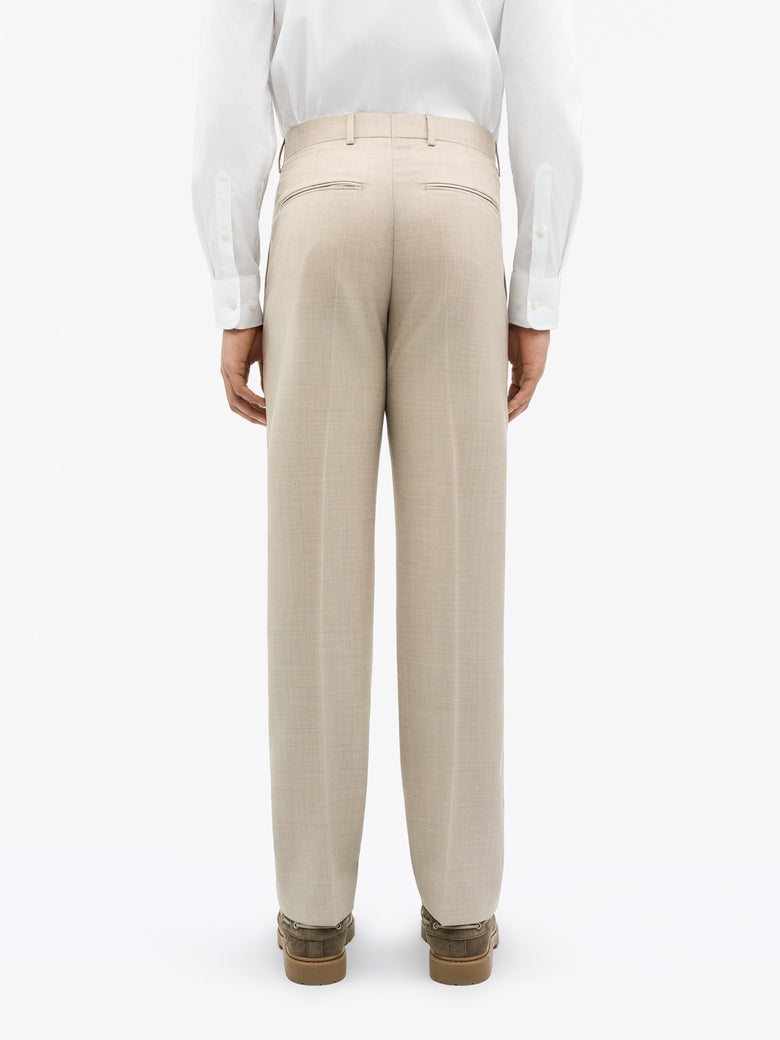 Tense Mid-Rise Wool Trousers - Feather