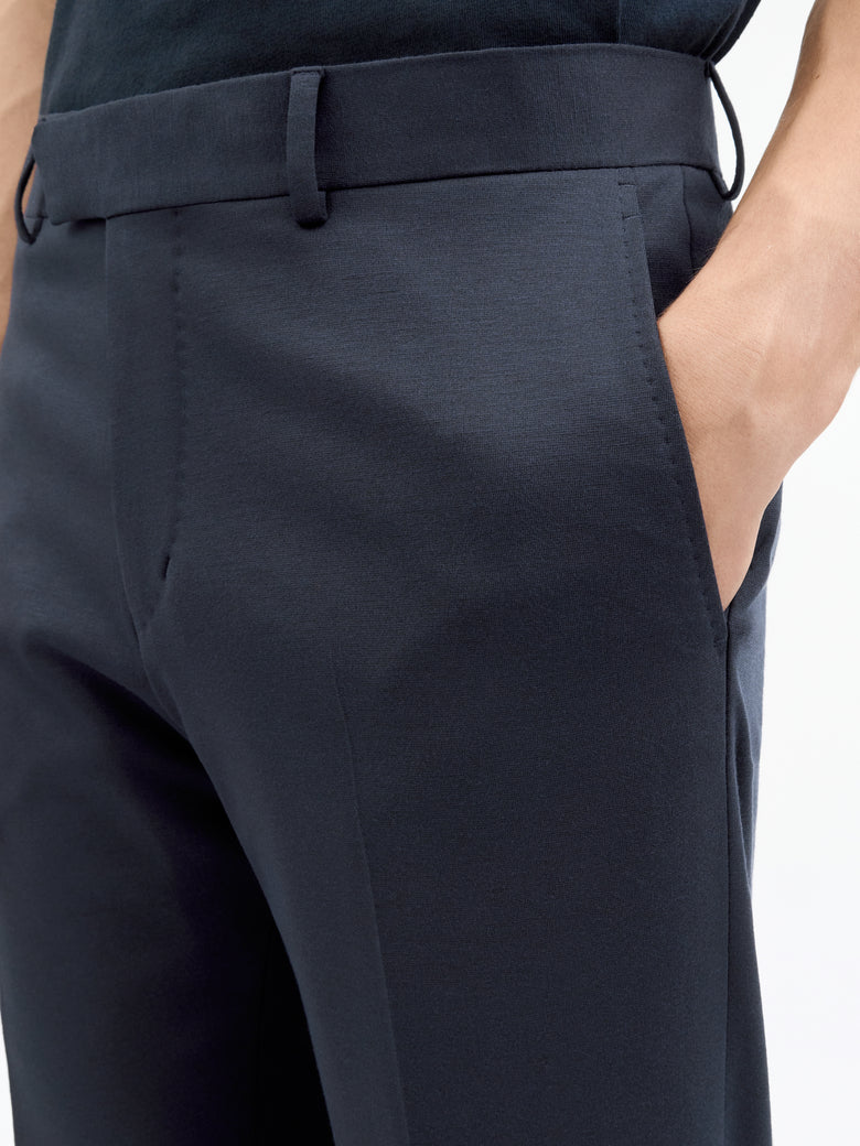 Pantalon brossé tendu en jersey - Encre claire