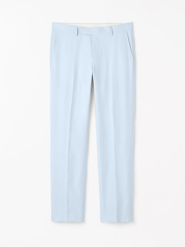 Tense Tapered Linen Trousers - Heather Blue
