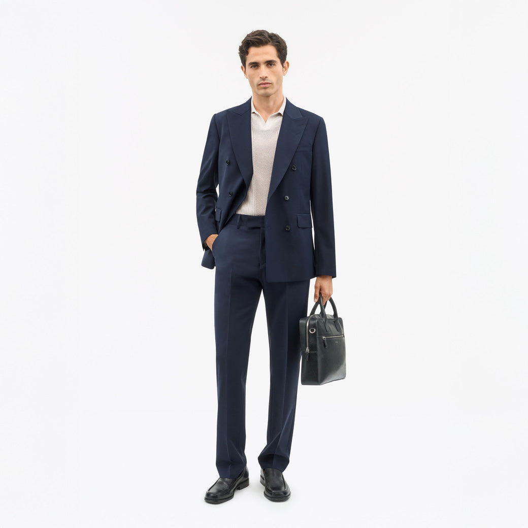 Tenser Tailored Straight-Leg Trousers - Light Ink
