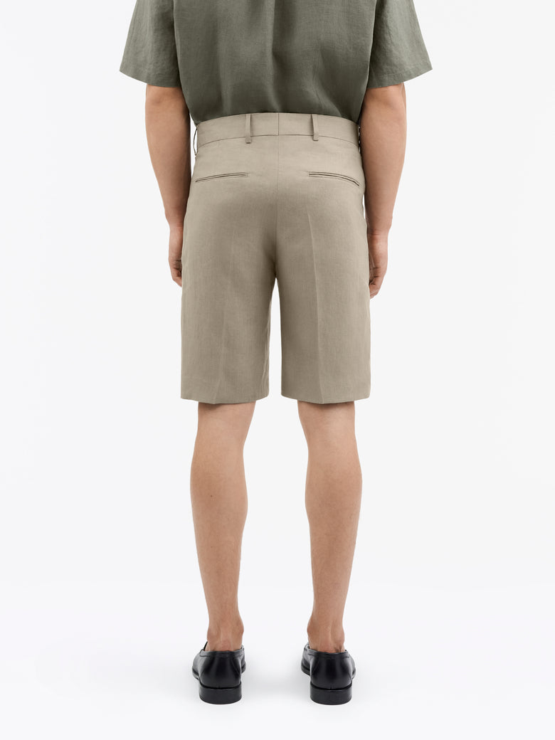 Troy Bermuda Linen Shorts - Auburn Glaze