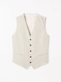 Winston Slim-Fit Linen Waistcoat - Cream Sand